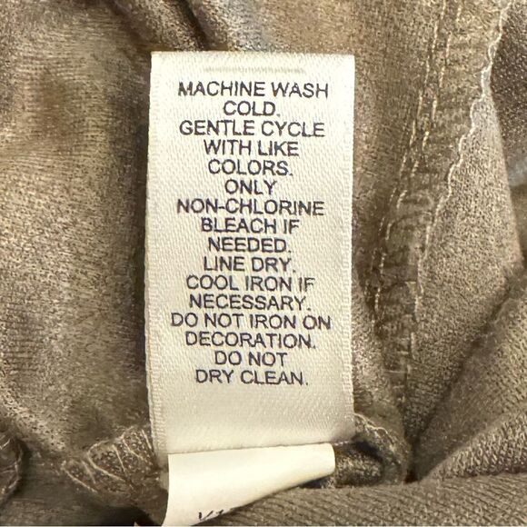 Versona Brown beige Sueded fabric  Pantsuit size 2 - Picture 6 of 7